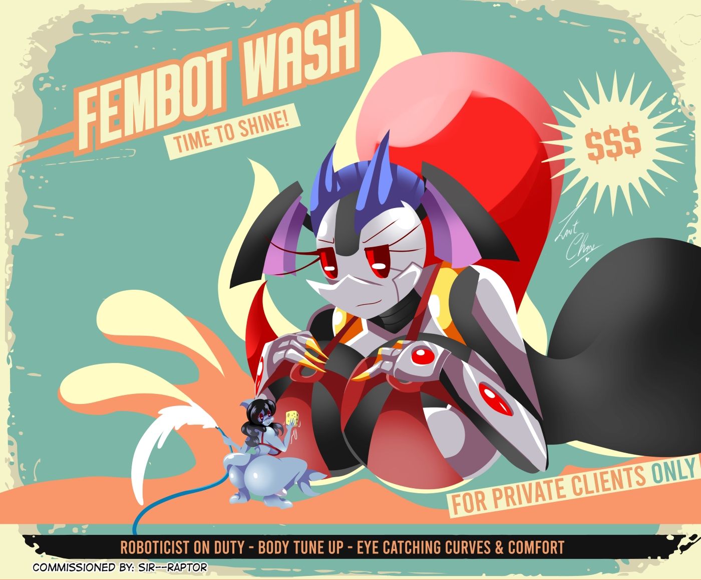 Vintage fembot wash poster 2.jpg