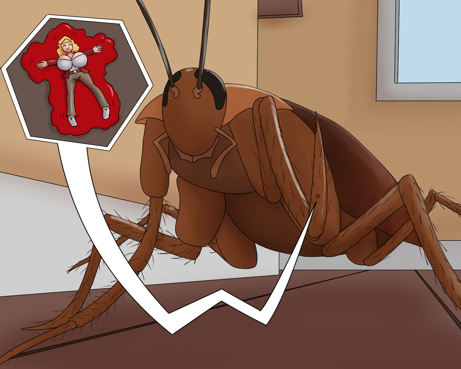 Diane stepped on Cockroach.png